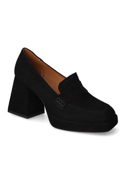 Półbuty Gamis 5365 Czarne Zamsz ze sklepu Arturo-obuwie w kategorii Półbuty damskie - zdjęcie 133208471