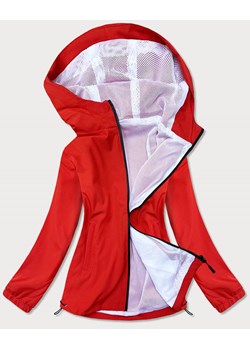 Letnia kurtka damska na podszewce czerwona  (hh036-5) ze sklepu goodlookin.pl w kategorii Parki damskie - zdjęcie 133297534