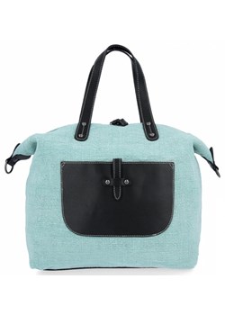 Modne Torebki Damskie Shopper Bag XXL firmy David Jones Jasno Zielone (kolory) ze sklepu PaniTorbalska w kategorii Torby Shopper bag - zdjęcie 133412833
