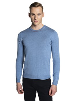Niebieski sweter z bawełną Recman Marsom PM ze sklepu Eye For Fashion w kategorii Swetry męskie - zdjęcie 133501044