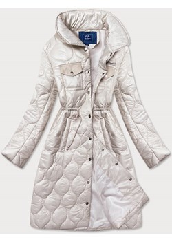 Damska kurtka pikowana ze stójką jasny beż (ag8-001) ze sklepu goodlookin.pl w kategorii Kurtki damskie - zdjęcie 133503671