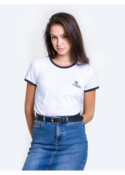 Koszulka damska z kontrastową lamówką Siggy 404 ze sklepu Big Star w kategorii Bluzki damskie - zdjęcie 133509380