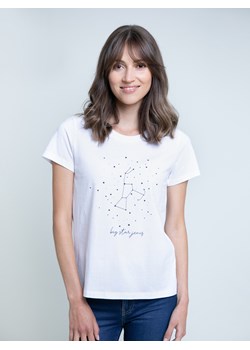 Koszulka damska z motywem astrologicznym biała Unana 101 ze sklepu Big Star w kategorii Bluzki damskie - zdjęcie 133512440