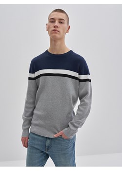 Sweter męski z blokowym połączeniem kolorów Paron 403 ze sklepu Big Star w kategorii Swetry męskie - zdjęcie 133515470