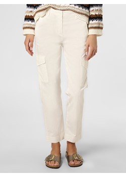 Marie Lund Spodnie Kobiety Bawełna biały jednolity ze sklepu vangraaf w kategorii Spodnie damskie - zdjęcie 133522174