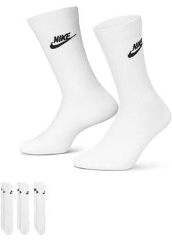 Klasyczne skarpety Nike Sportswear Everyday Essential (3 pary) - Biel ze sklepu Nike poland w kategorii Skarpetki damskie - zdjęcie 133528931