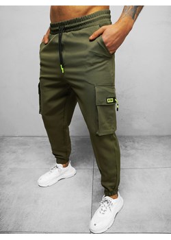 Spodnie męskie chino jogger khaki OZONEE O/CP150 ze sklepu ozonee.pl w kategorii Spodnie męskie - zdjęcie 133573330