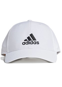 Biała czapka z daszkiem męska Adidas z haftem 