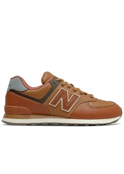 Buty męskie New Balance ML574OMA - brązowe ze sklepu streetstyle24.pl w kategorii Buty sportowe męskie - zdjęcie 133663173