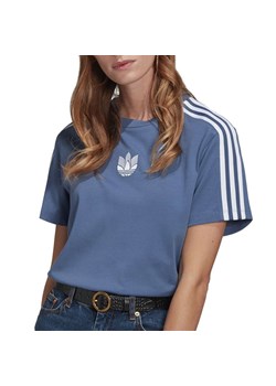 Bluzka damska Adidas z bawełny z krótkim rękawem z okrągłym dekoltem 