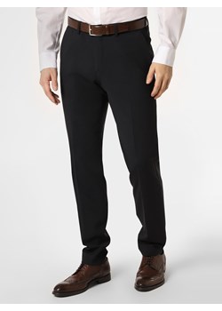 Finshley & Harding London Męskie spodnie od garnituru modułowego Mężczyźni Slim Fit granatowy jednolity ze sklepu vangraaf w kategorii Spodnie męskie - zdjęcie 133671740