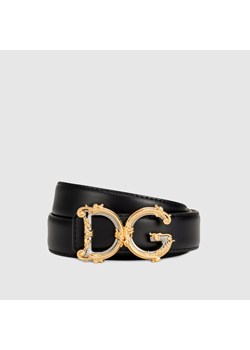 Dolce & Gabbana - Czarny pasek damski z barokową klamrą ze sklepu outfit.pl w kategorii Paski damskie - zdjęcie 133676233