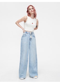 Cropp - Niebieskie jeansy baggy - niebieski ze sklepu Cropp w kategorii Jeansy damskie - zdjęcie 133952934