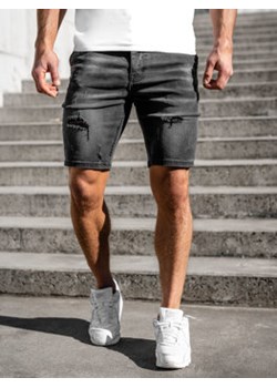 Szare krótkie spodenki jeansowe męskie Denley MP0036G ze sklepu Denley w kategorii Spodenki męskie - zdjęcie 133965782