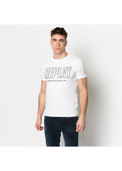 T-shirt męski Replay z krótkim rękawem z napisami 