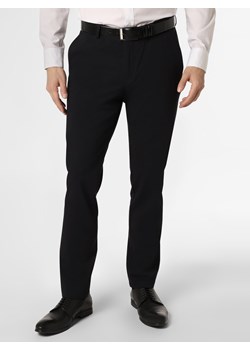 Carl Gross Męskie spodnie od garnituru modułowego Mężczyźni Slim Fit Dżersej granatowy jednolity ze sklepu vangraaf w kategorii Spodnie męskie - zdjęcie 134068470