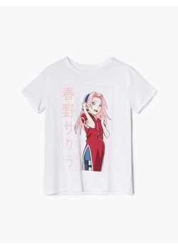 Cropp - Biały t-shirt Naruto - biały ze sklepu Cropp w kategorii Bluzki damskie - zdjęcie 134143354