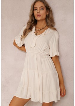 Jasnobeżowa Sukienka Argiera ze sklepu Renee odzież w kategorii Sukienki - zdjęcie 134160573