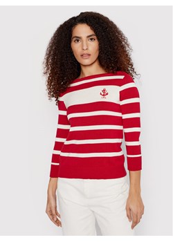 Lauren Ralph Lauren Sweter 200852461003 Czerwony Slim Fit ze sklepu MODIVO w kategorii Swetry damskie - zdjęcie 134251873