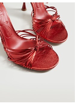 Sandały damskie Mango czerwone eleganckie na lato 