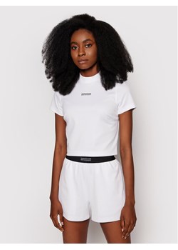 Bluzka damska Calvin Klein z krótkimi rękawami biała wiosenna 