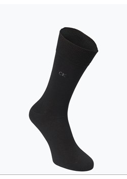Calvin Klein Skarpety pakowane po 2 szt. Mężczyźni Bawełna czarny jednolity ze sklepu vangraaf w kategorii Skarpetki męskie - zdjęcie 134377490