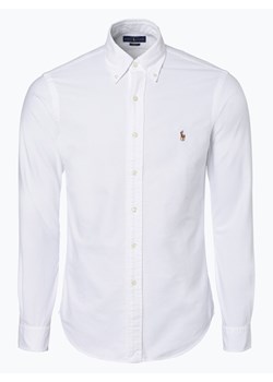 Polo Ralph Lauren Koszula męska Oxford Mężczyźni Slim Fit Bawełna biały jednolity button down ze sklepu vangraaf w kategorii Koszule męskie - zdjęcie 134377534