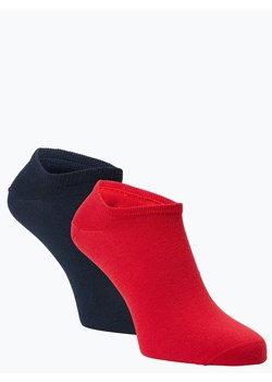Tommy Hilfiger Męskie skarpety do obuwia sportowego pakowane po 2 szt. Mężczyźni Bawełna czerwony jednolity ze sklepu vangraaf w kategorii Skarpetki męskie - zdjęcie 134377624