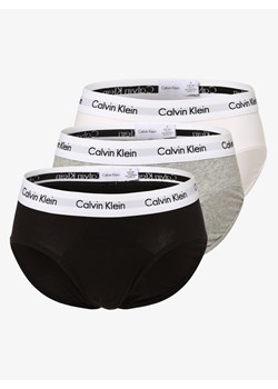Calvin Klein Slipy pakowane po 3 szt. Mężczyźni Bawełna szary jednolity ze sklepu vangraaf w kategorii Majtki męskie - zdjęcie 134377714
