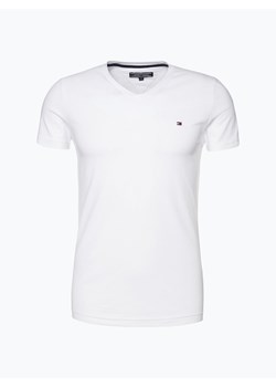 Tommy Hilfiger T-shirt męski Mężczyźni Bawełna biały jednolity ze sklepu vangraaf w kategorii T-shirty męskie - zdjęcie 134377830