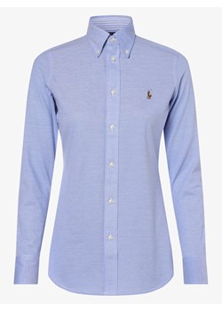 Polo Ralph Lauren Bluzka damska Kobiety Bawełna jasnoniebieski wypukły wzór tkaniny ze sklepu vangraaf w kategorii Koszule damskie - zdjęcie 134377861