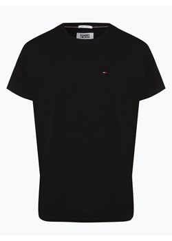 Tommy Jeans T-shirt męski Mężczyźni Bawełna czarny jednolity ze sklepu vangraaf w kategorii T-shirty męskie - zdjęcie 134377960