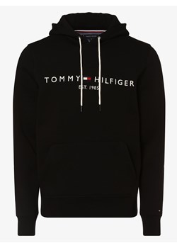 Tommy Hilfiger Męska bluza nierozpinana Mężczyźni Bawełna czarny nadruk ze sklepu vangraaf w kategorii Bluzy męskie - zdjęcie 134378081