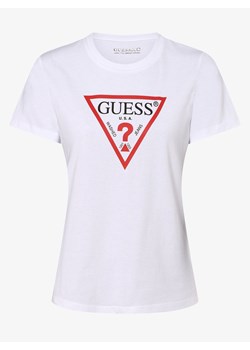 GUESS - T-shirt damski, biały ze sklepu vangraaf w kategorii Bluzki damskie - zdjęcie 134378222