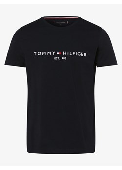 Tommy Hilfiger T-shirt męski Mężczyźni Bawełna granatowy jednolity ze sklepu vangraaf w kategorii T-shirty męskie - zdjęcie 134378292