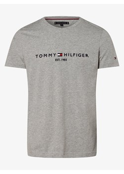 Tommy Hilfiger T-shirt męski Mężczyźni Bawełna szary jednolity ze sklepu vangraaf w kategorii T-shirty męskie - zdjęcie 134378293