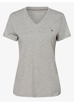 Tommy Hilfiger T-shirt damski Kobiety Bawełna szary jednolity ze sklepu vangraaf w kategorii Bluzki damskie - zdjęcie 134378303