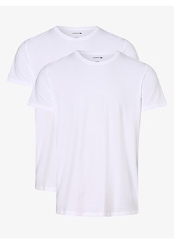 Lacoste T-shirty pakowane po 2 szt. Mężczyźni Bawełna biały jednolity ze sklepu vangraaf w kategorii Podkoszulki męskie - zdjęcie 134378464