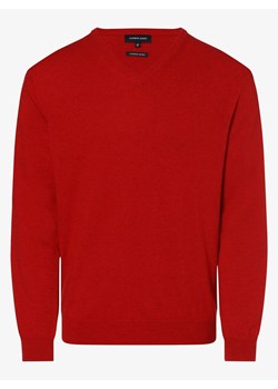 Andrew James - Sweter męski z dodatkiem kaszmiru, czerwony ze sklepu vangraaf w kategorii Swetry męskie - zdjęcie 134378913