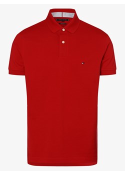 Tommy Hilfiger Męska koszulka polo Mężczyźni Bawełna czerwony jednolity ze sklepu vangraaf w kategorii T-shirty męskie - zdjęcie 134379121