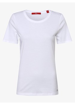 s.Oliver T-shirt damski Kobiety Bawełna biały jednolity ze sklepu vangraaf w kategorii Bluzki damskie - zdjęcie 134379382