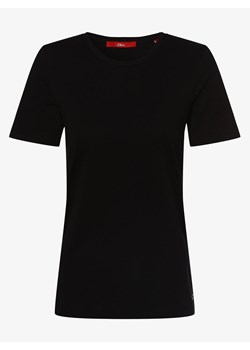 s.Oliver T-shirt damski Kobiety Bawełna czarny jednolity ze sklepu vangraaf w kategorii Bluzki damskie - zdjęcie 134379383