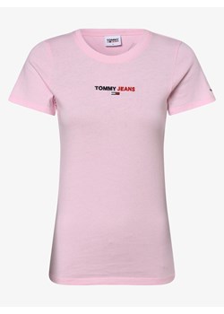 Tommy Jeans T-shirt damski Kobiety Dżersej różowy jednolity ze sklepu vangraaf w kategorii Bluzki damskie - zdjęcie 134379512