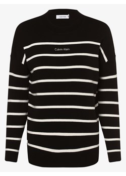 Czarny sweter damski Calvin Klein z okrągłym dekoltem 