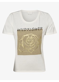 Vila T-shirt damski Kobiety Bawełna biały nadruk ze sklepu vangraaf w kategorii Bluzki damskie - zdjęcie 134379790
