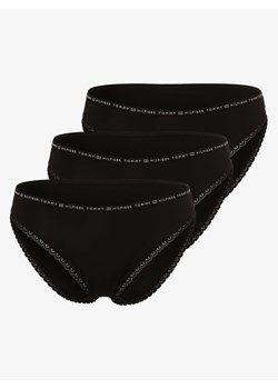 Tommy Hilfiger Slipy pakowane po 3 szt. Kobiety Sztuczne włókno czarny jednolity ze sklepu vangraaf w kategorii Majtki damskie - zdjęcie 134380854