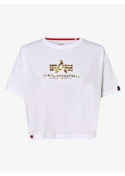 Alpha Industries - T-shirt damski, biały ze sklepu vangraaf w kategorii Bluzki damskie - zdjęcie 134381433