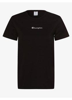 Champion T-shirt damski Kobiety Dżersej czarny jednolity ze sklepu vangraaf w kategorii Bluzki damskie - zdjęcie 134381444