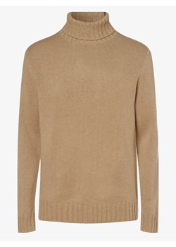 Andrew James Sweter z czystego kaszmiru Mężczyźni Kaszmir piaskowy jednolity ze sklepu vangraaf w kategorii Swetry męskie - zdjęcie 134382113