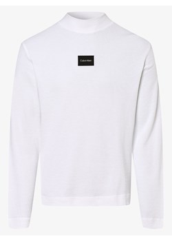 Calvin Klein - Męska koszulka z długim rękawem, biały ze sklepu vangraaf w kategorii T-shirty męskie - zdjęcie 134382651